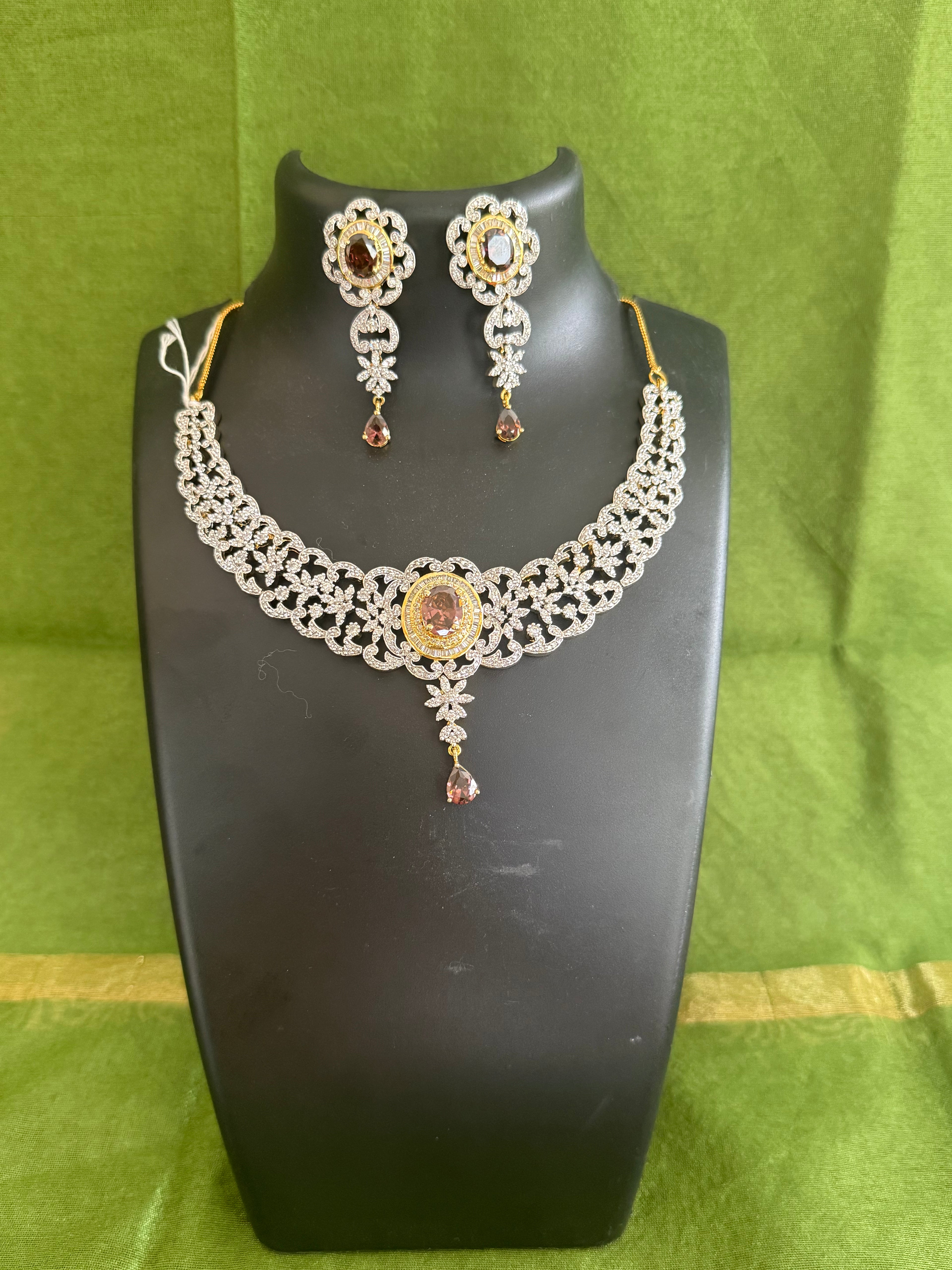 Cz diamond necklace