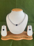 Cz diamond one line necklace